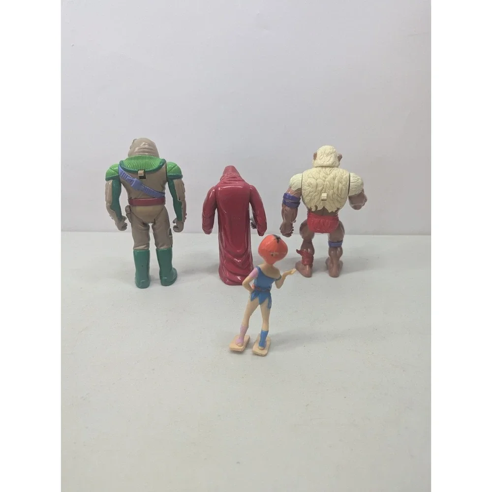 Lot Of 4 Vtg Thundercats Figures Wilykit Monkian Mumm-Ra, Tuska Warrior *Read